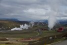 Centrale géothermique près du volcan Krafla