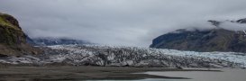 Une des langues glacières du Vatnajökul dans le parc de Skaftafell.